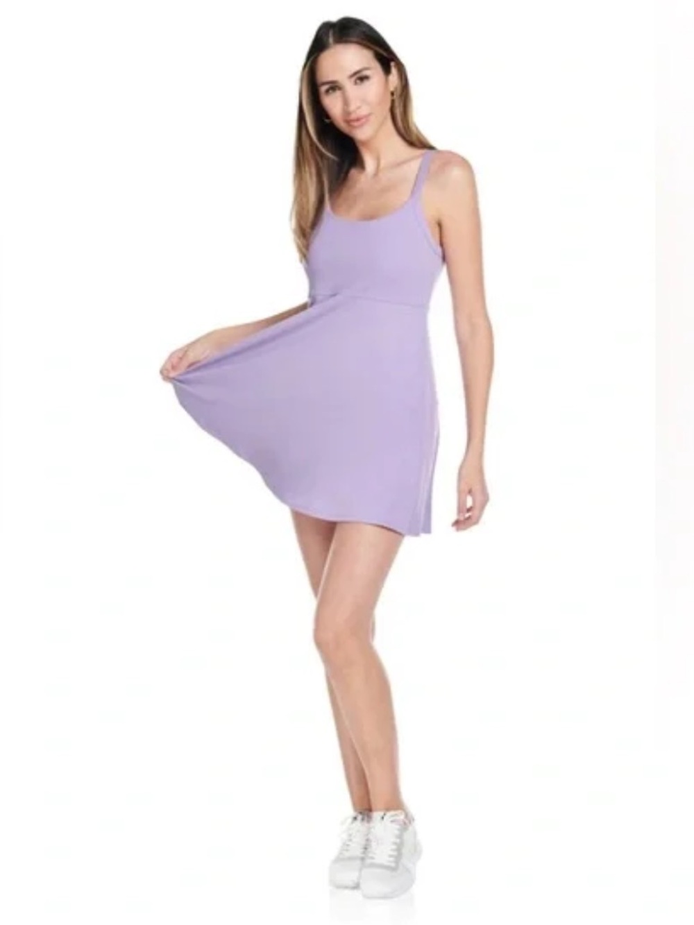 Kyodan Purple Sleeveless Activewear Dress with But in Shorts. Size Large